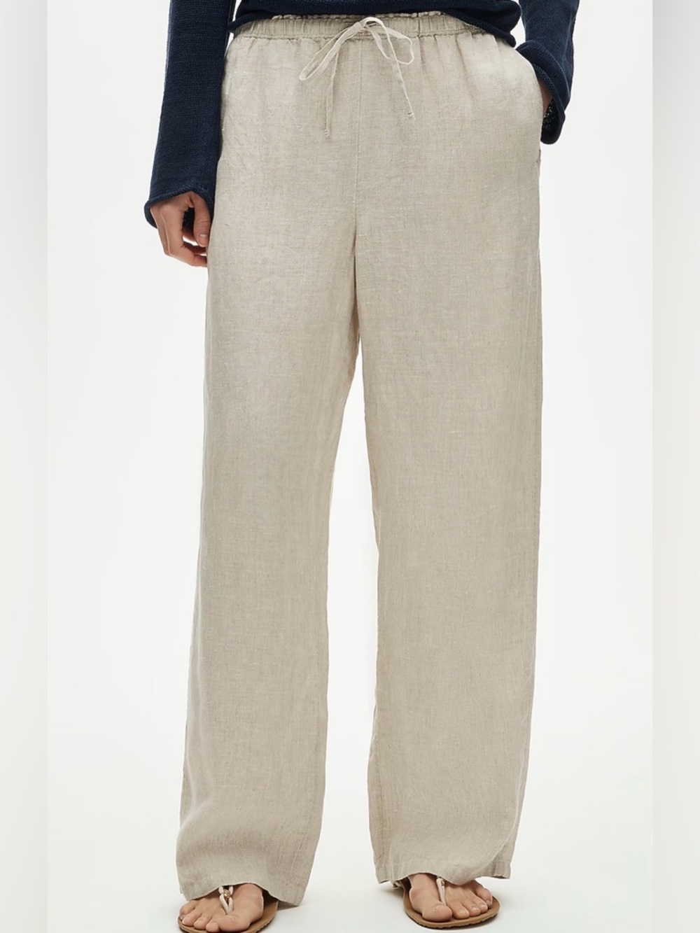 J. Crew Women's Soleil Linen Pants in Flax